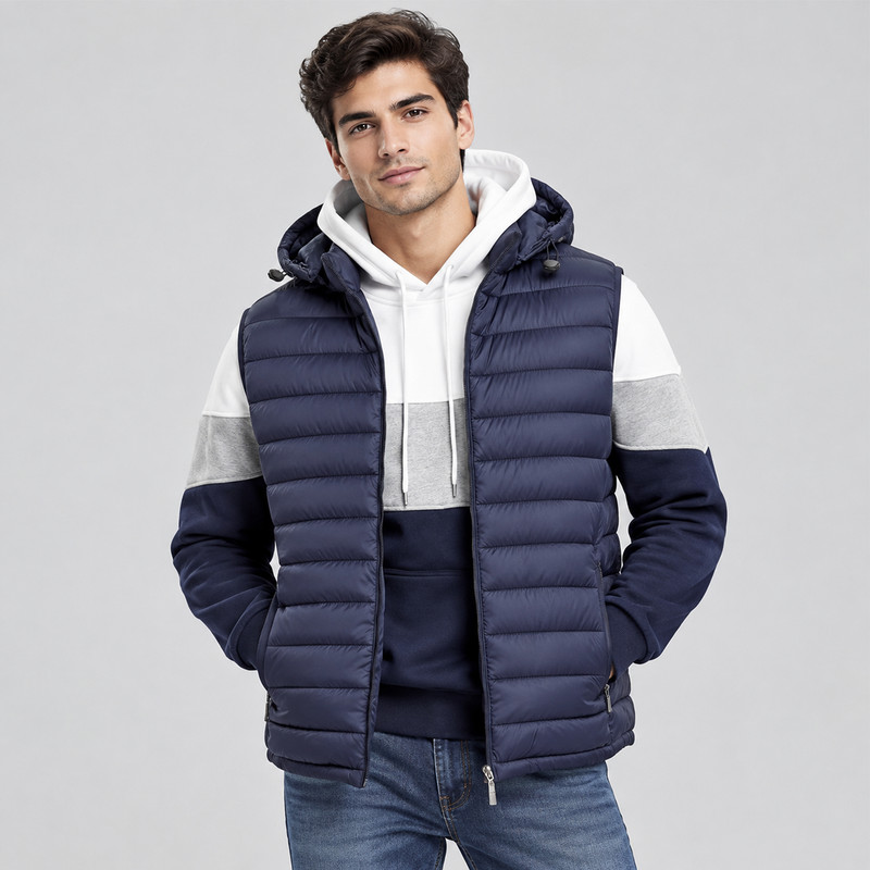 پافر مردانه کلاه دار مدل KSH1