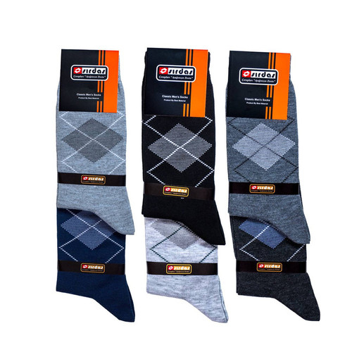جوراب ساق بلند مردانه سیرداش طرح گلدار مدل 008 بسته 6 عددی